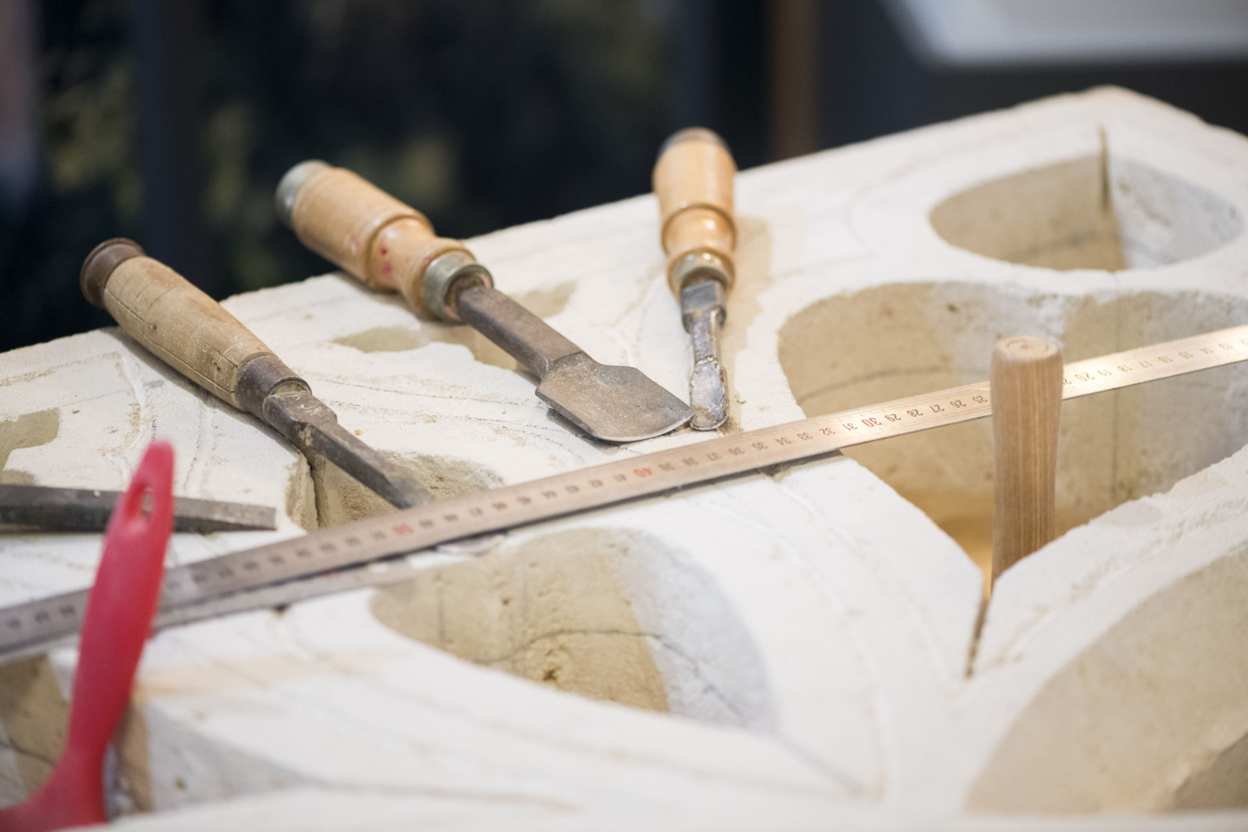 Outils utilisés par Vinci Construction lors du Salon International du Patrimoine Culturel